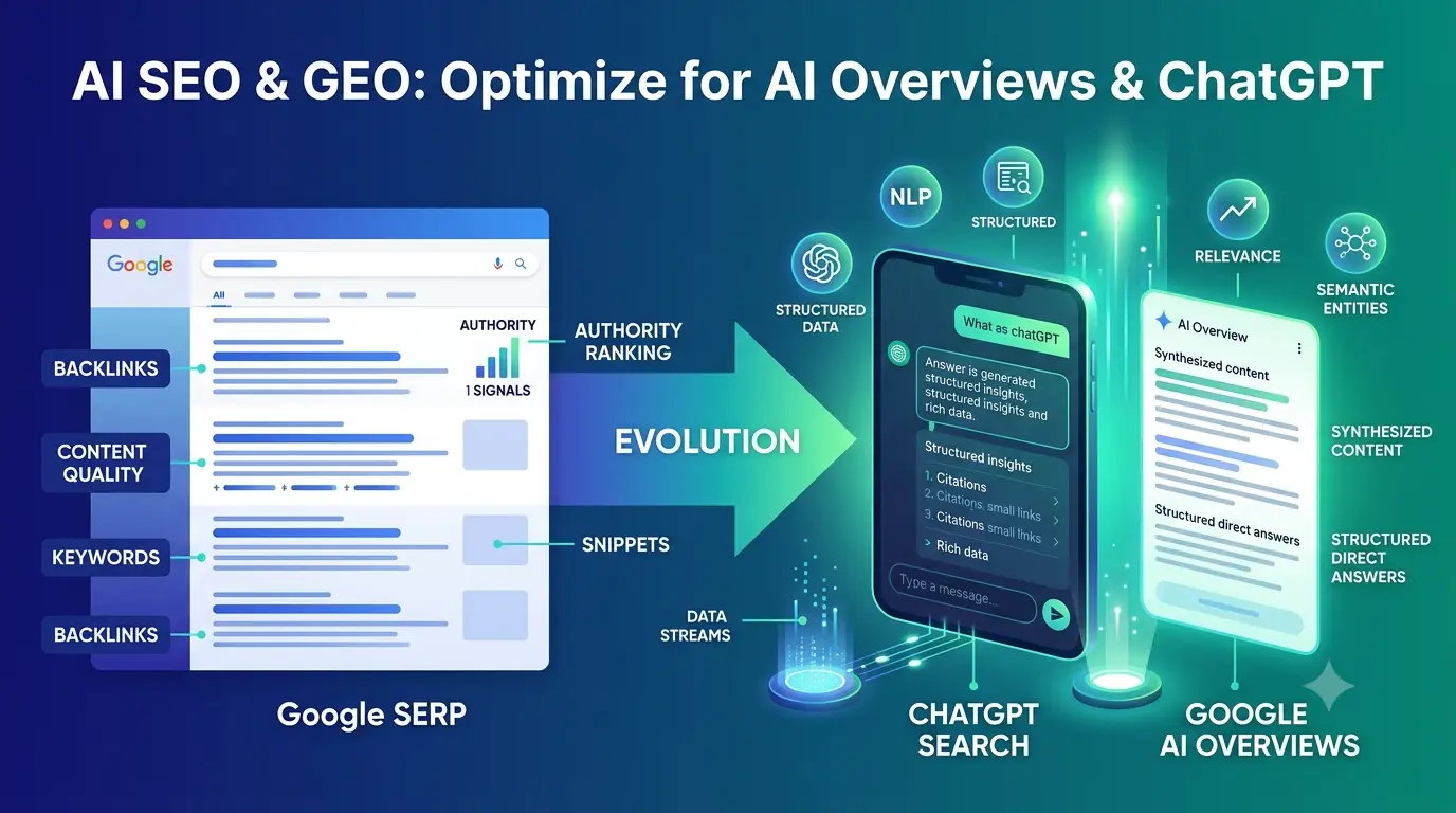 AI SEO & GEO: Optimize for AI Overviews & ChatGPT