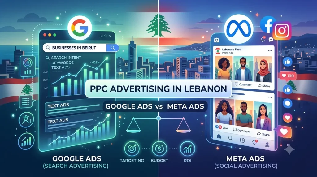 PPC Advertising in Lebanon: Google Ads vs Meta Ads