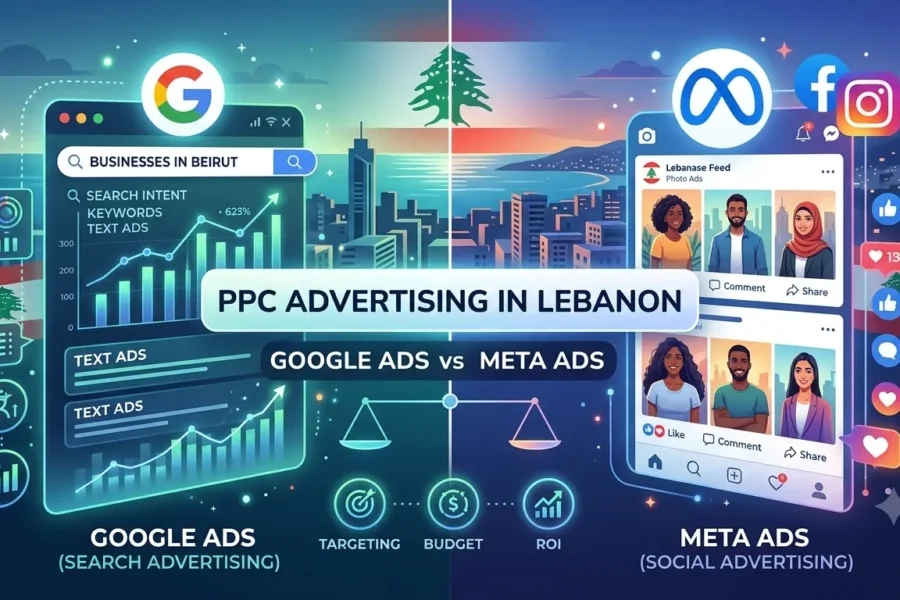 PPC Advertising in Lebanon: Google Ads vs Meta Ads