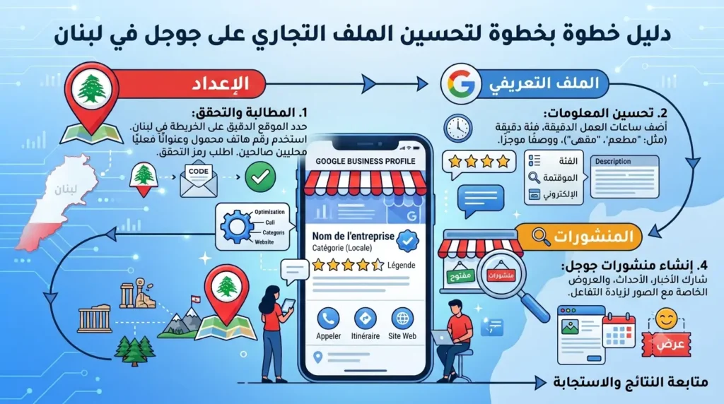تحسين ملف نشاطك التجاري على جوحل بيزنس في لبنان
