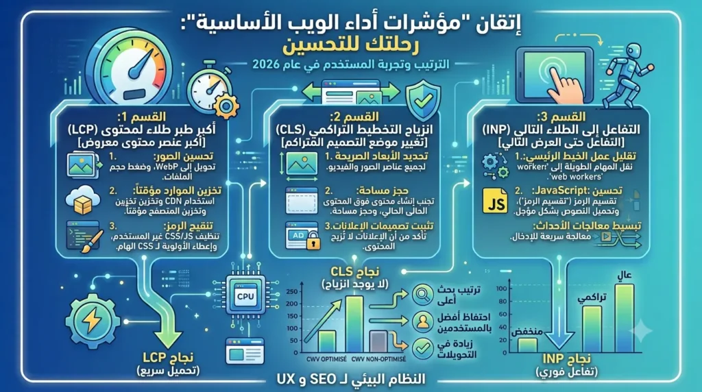 شرح مؤشرات الويب الأساسية سرعة الموقع والترتيب
