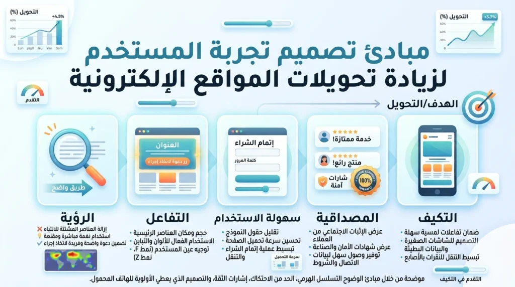 مبادئ تصميم التي تزيد تحويلات موقعك