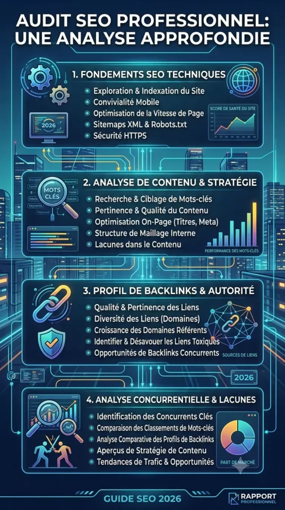 Ce Qu'Inclut un Audit SEO Professionnel (Guide 2026)