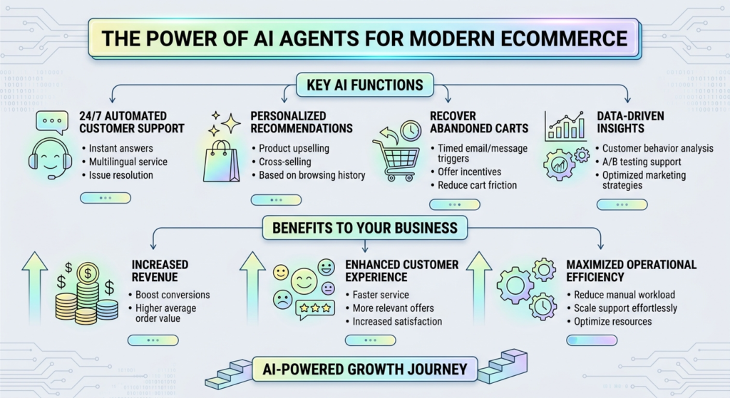 AI Agents for Ecommerce: Support, Recommendations, Cart Recovery