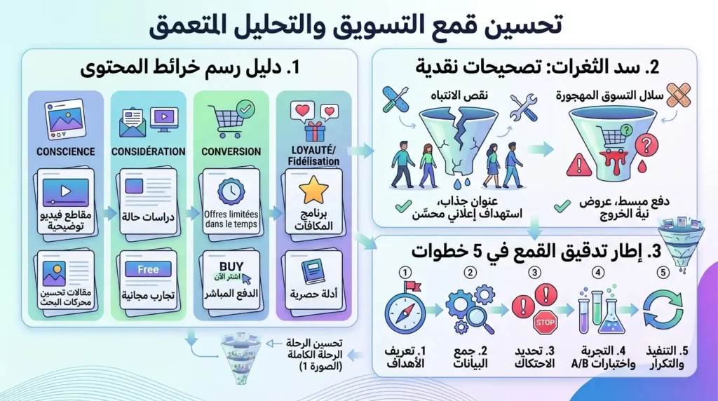 شرح قمع التسويق: من الوعي إلى التحويل