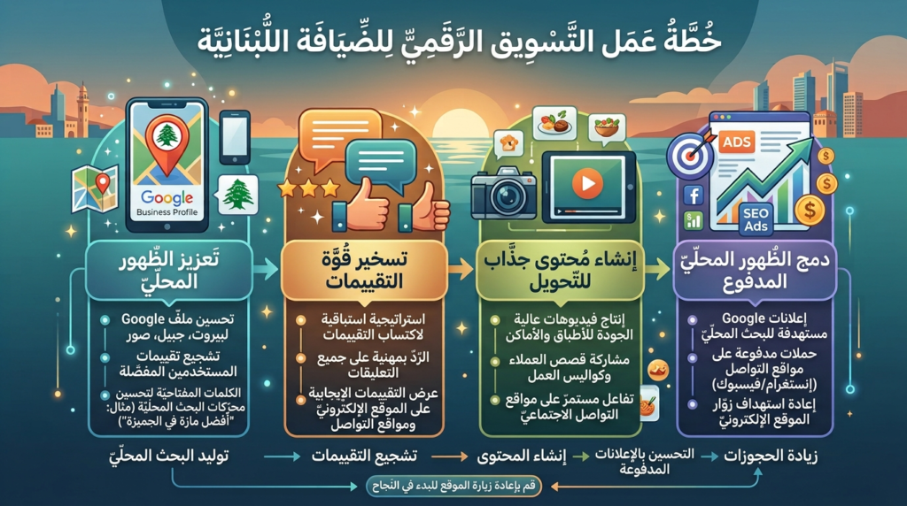 التسويق الرقمي للمطاعم والفنادق في لبنان