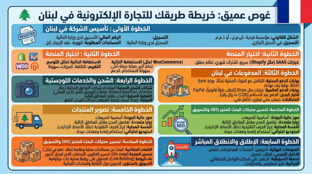 كيفية إطلاق متجر إلكتروني في لبنان: دليل خطوة بخطوة
