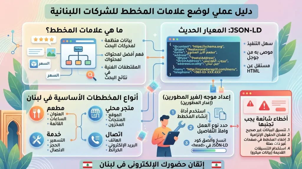 بيانات Schema للشركات اللبنانية: دليل عملي