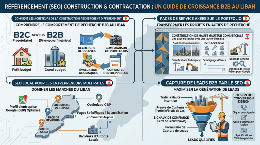 SEO pour Entreprises de Construction et d'Entrepreneuriat au Liban