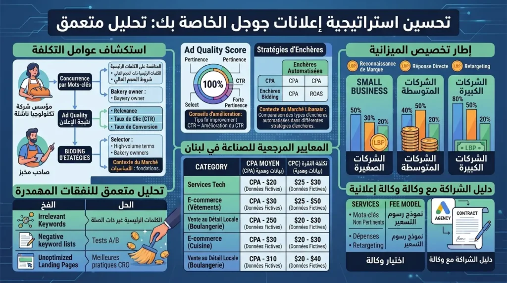 كم يجب أن تخصص لميزانية جوجل أدز في لبنان؟
