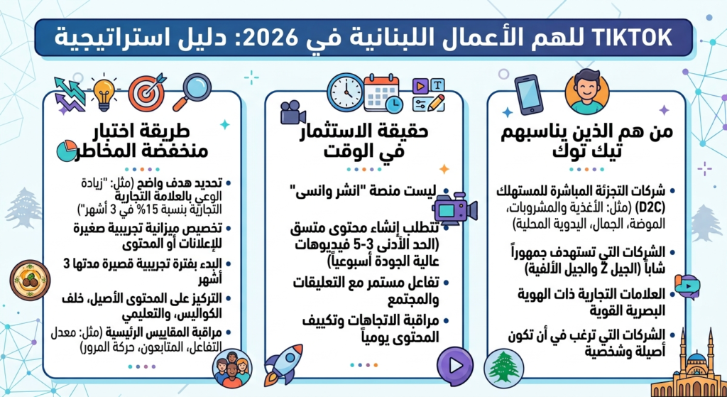 تيك توك للشركات: هل يجب أن تكون العلامات التجارية اللبنانية هناك في 2026؟