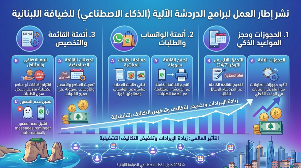 شات بوت الذكاء الاصطناعي للمطاعم والضيافة في لبنان