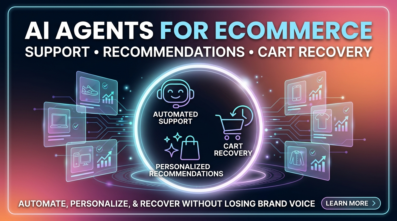 AI Agents for Ecommerce: Support, Recommendations, Cart Recovery