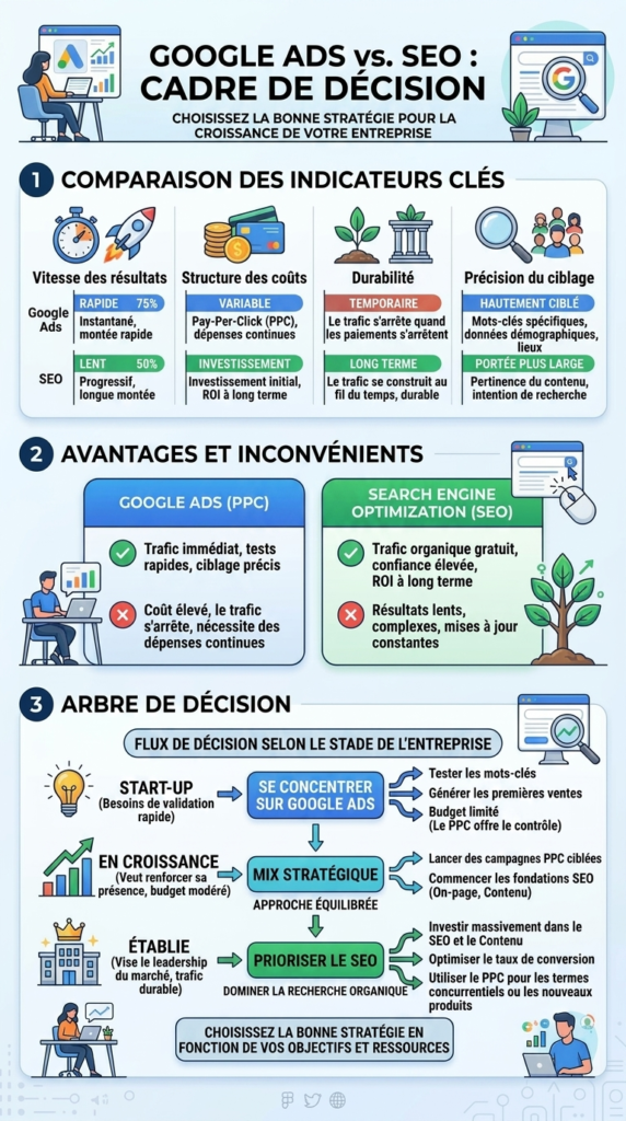 Google Ads vs SEO : Par Lequel Investir en Premier ?