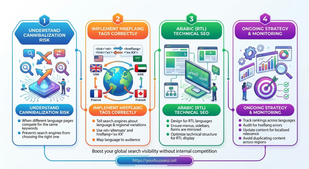 Multilingual SEO: Managing English, Arabic and French Without Cannibalization