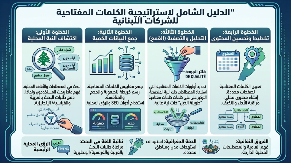 البحث عن الكلمات المفتاحية للشركات اللبنانية: كلمات تحقق تحويلاً فعلياً