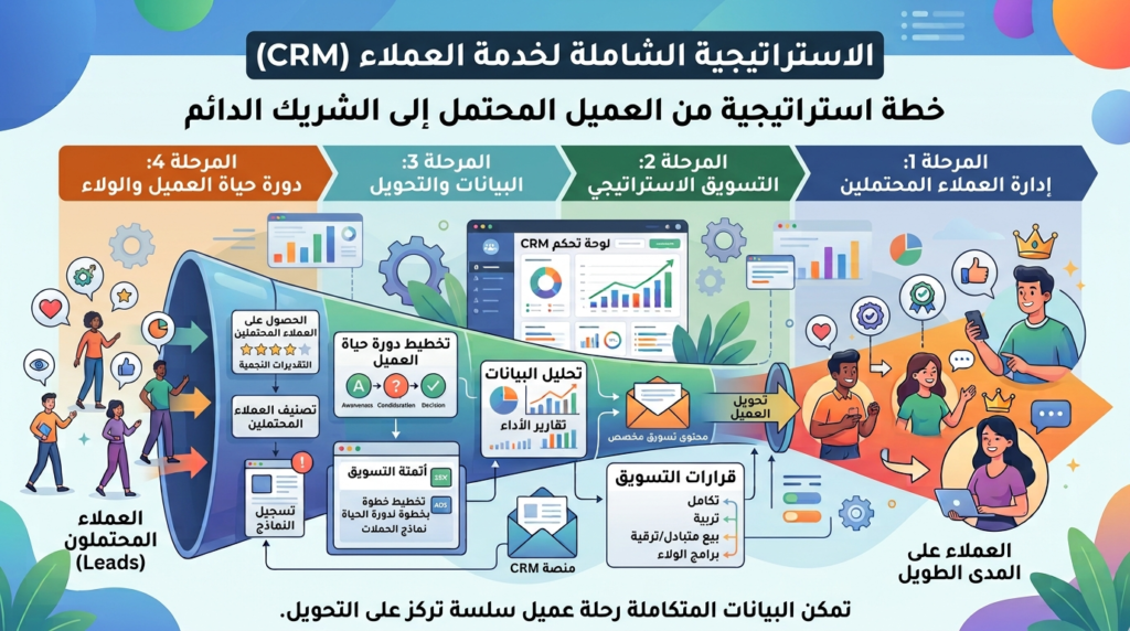 بناء استراتيجية سيستم إدارة العملاء: تحويل العملاء المحتملين إلى عملاء طويلي الأمد