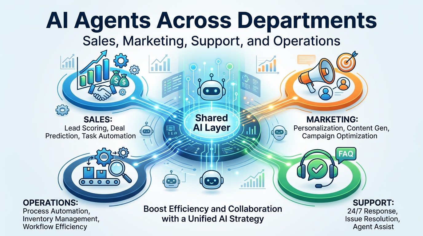 AI Agents Across Departments: Sales, Marketing, Support and Operations