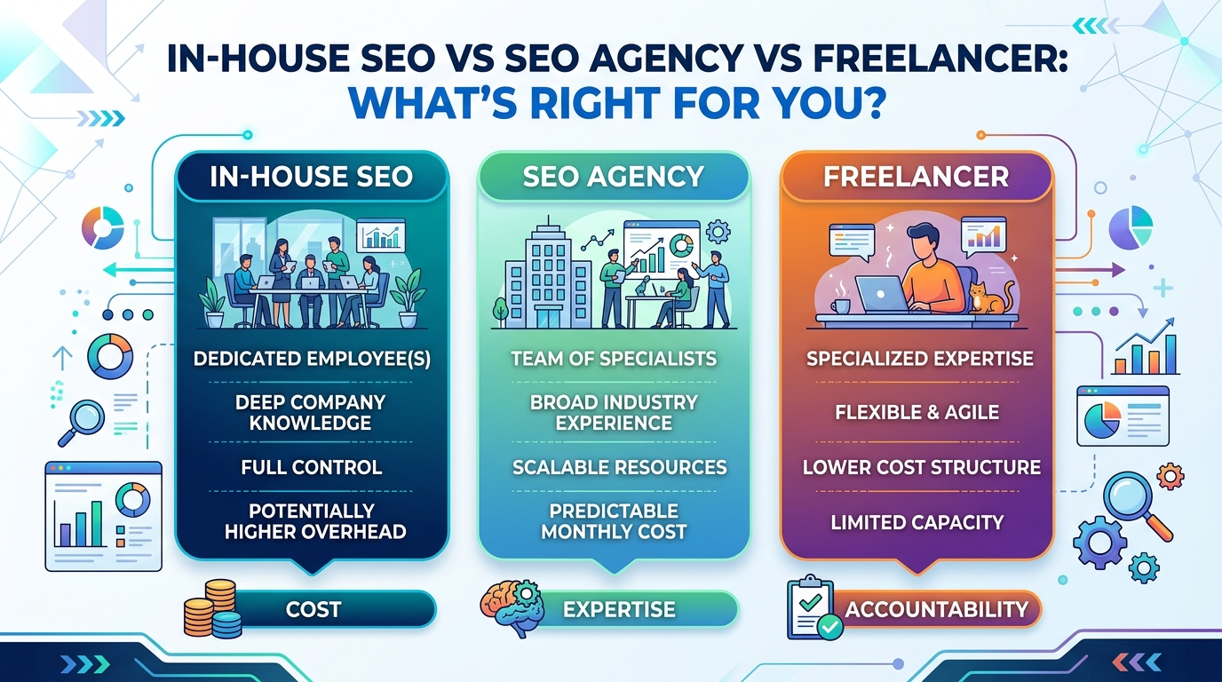 In-House SEO vs SEO Agency vs Freelancer: What's Right for You?