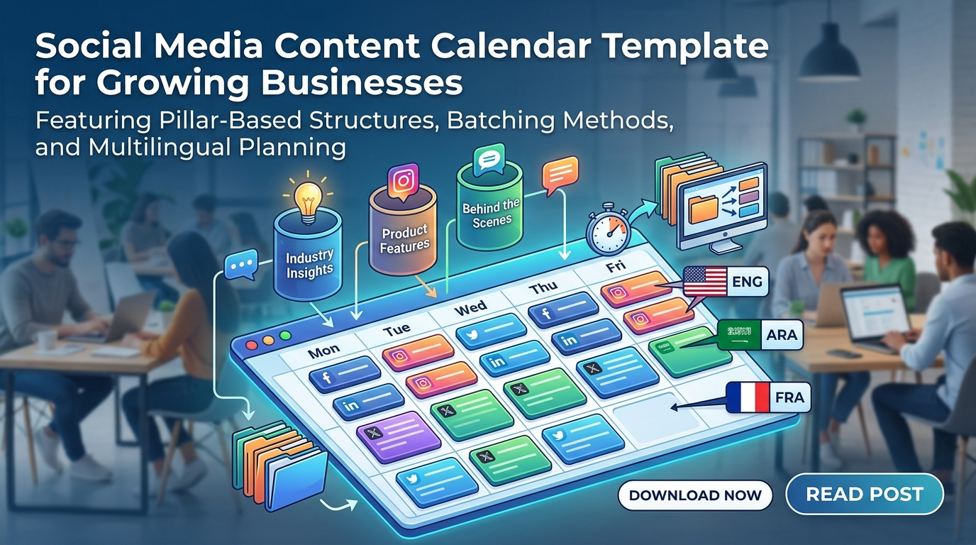 Social Media Content Calendar Template for Growing Businesses