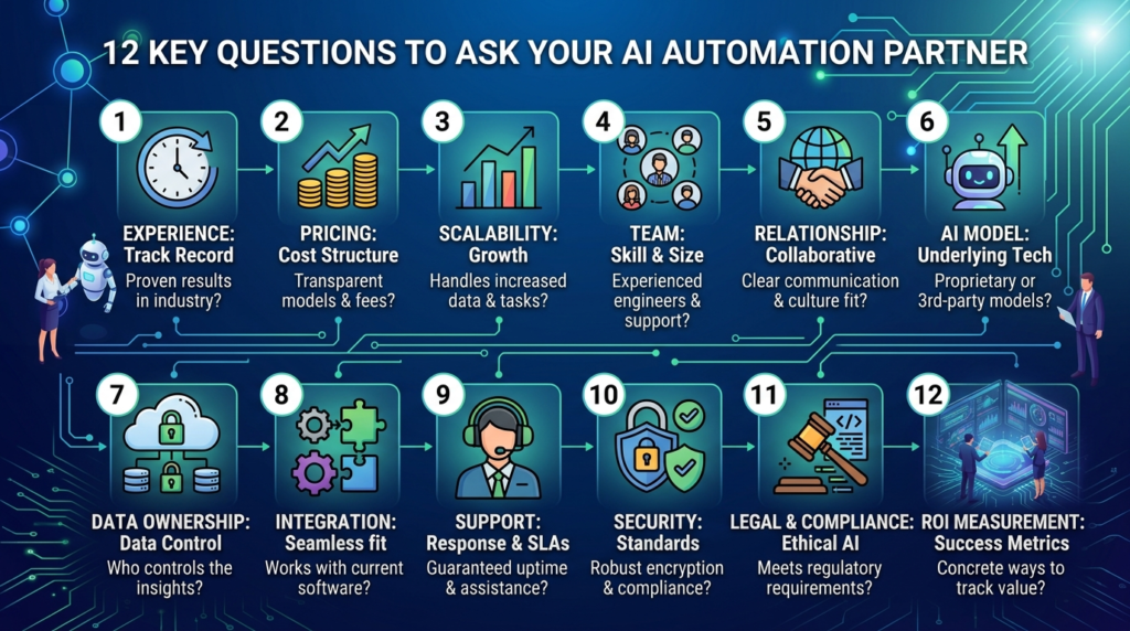 Choosing an AI Automation Partner: 12 Questions to Ask First