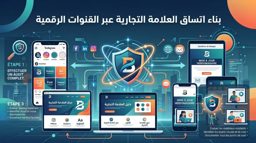 بناء اتساق العلامة التجارية عبر القنوات الرقمية