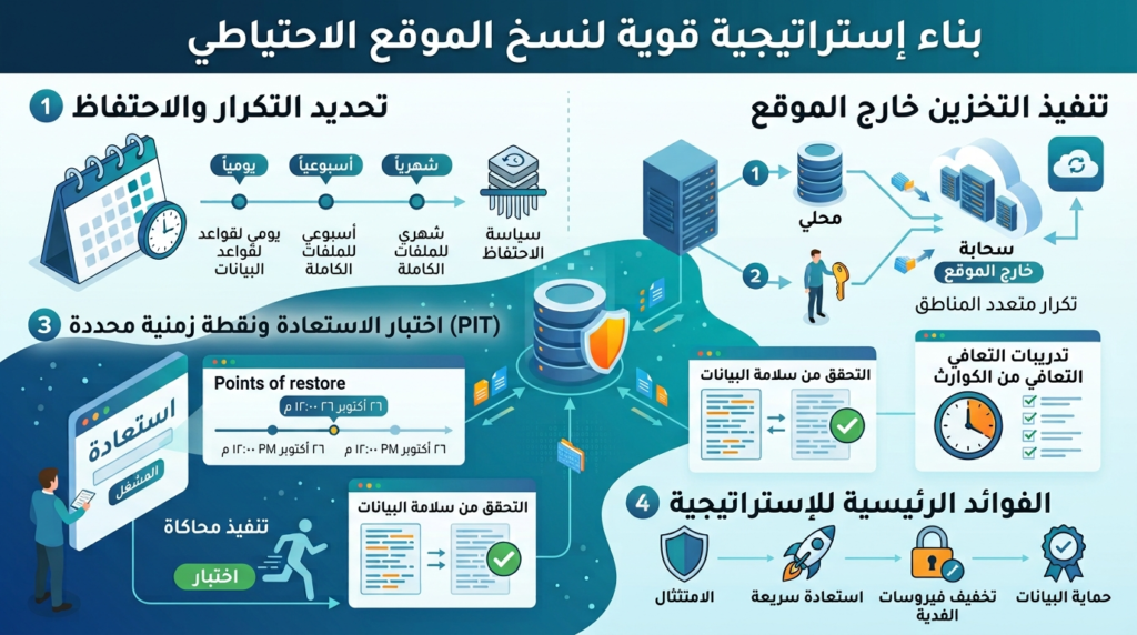 استراتيجية النسخ الاحتياطي للموقع الإلكتروني: حماية شركتك من فقدان البيانات