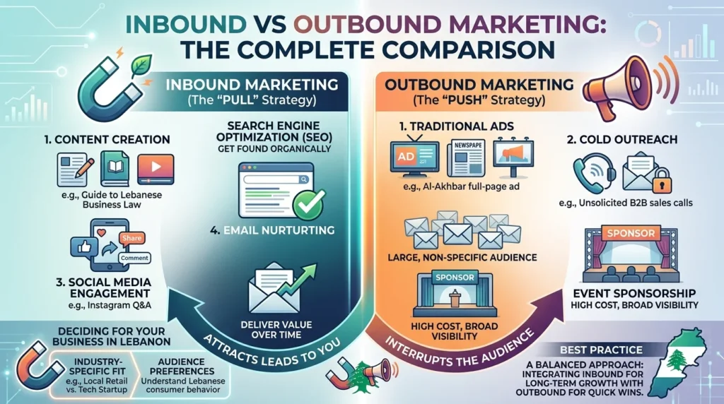 Inbound vs Outbound Marketing: Which Works Better for Lebanese Businesses?