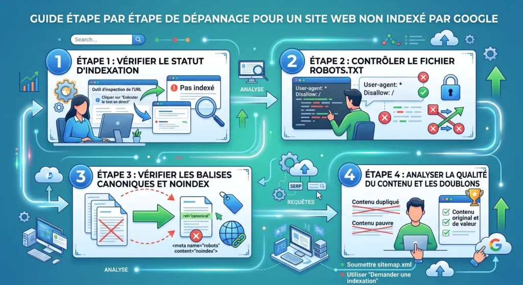 Site non indexé par Google : diagnostic et solutions