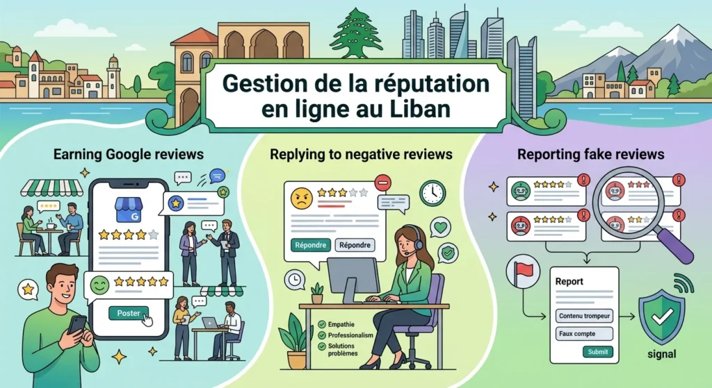E-réputation au Liban : avis Google, réponses et crise