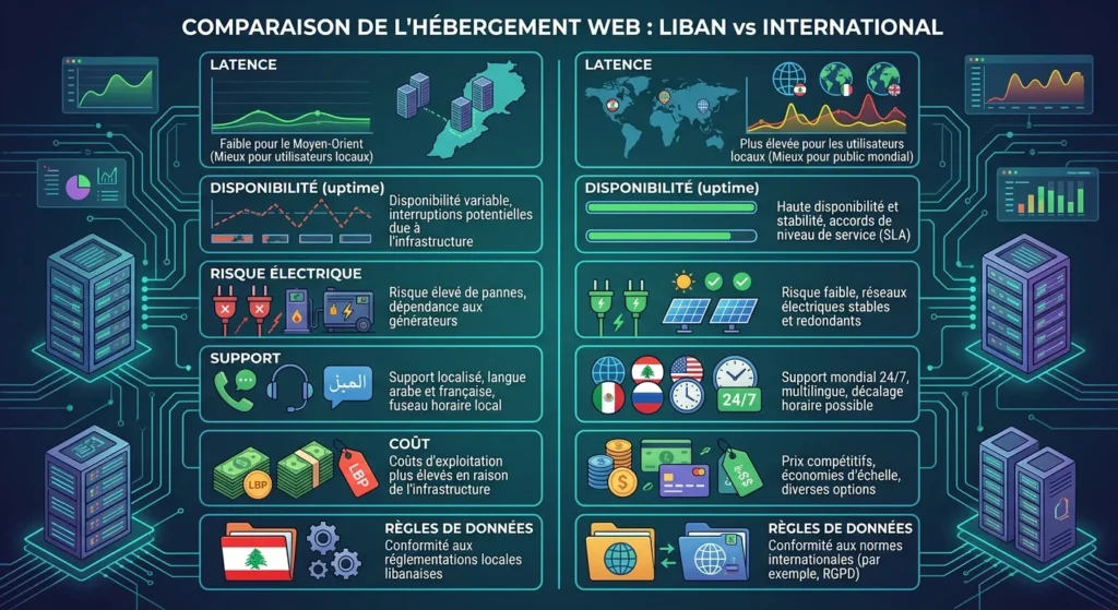 Hébergement web local ou international : Liban ou étranger ?